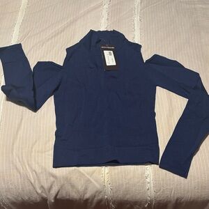 Central Park West Navy Knit Top